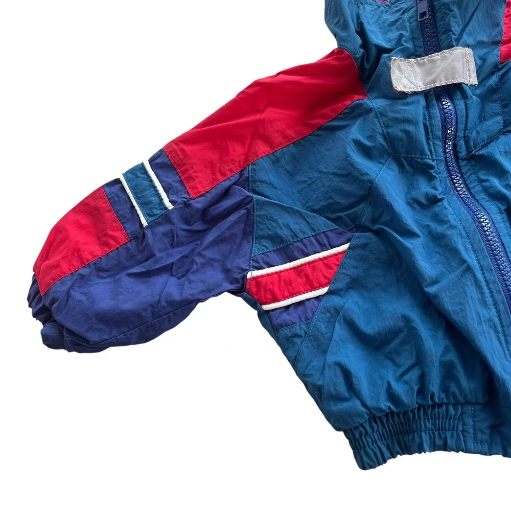 Vintage Weather Tamer 18M Blue Red 1999 Cyber Space Windbreaker Outerwear Jacket